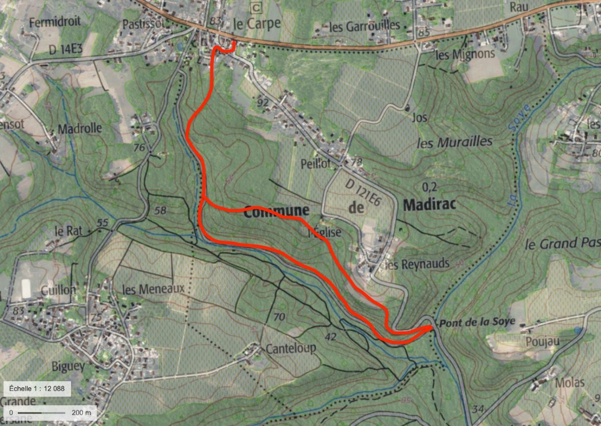 22 octobre 2022 - Découverte de la vallée de la Soye à 10 H Madirac - Saint-Genès de Lombaud