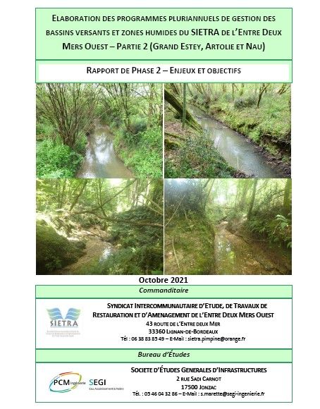 2020 - 2023 Elaboration des Programmes Pluriannuels de Gestion des bassins versants de l