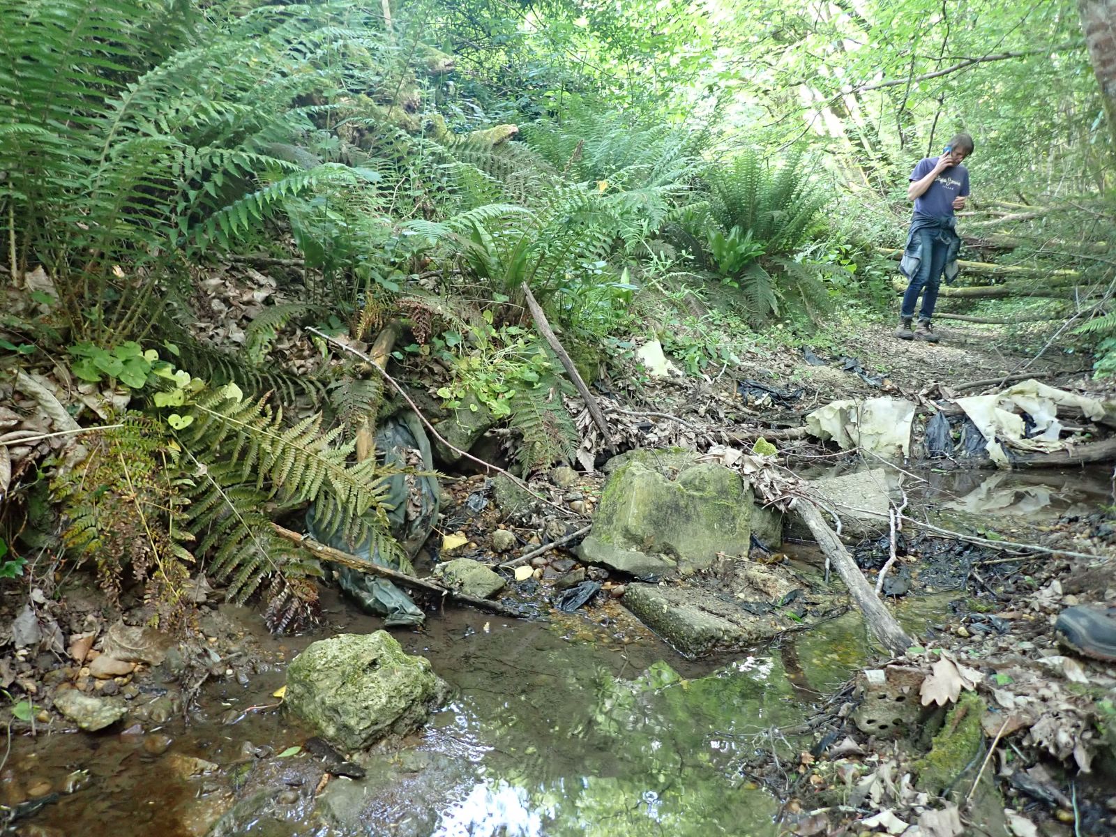 Visite terrain du Nau, pour identifier les enjeux majeurs avec Monsieur Bargue, élu à la commune de Rions le 4 mai 2022